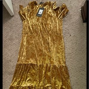 Womens puff long sleeve a-lone dress Who What Wear